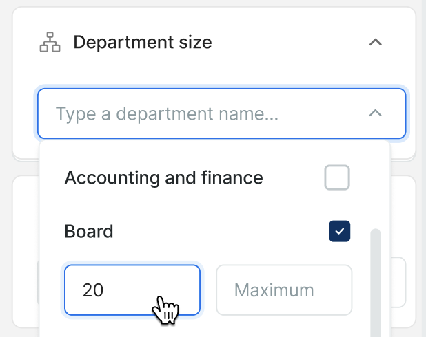 Location filter interface